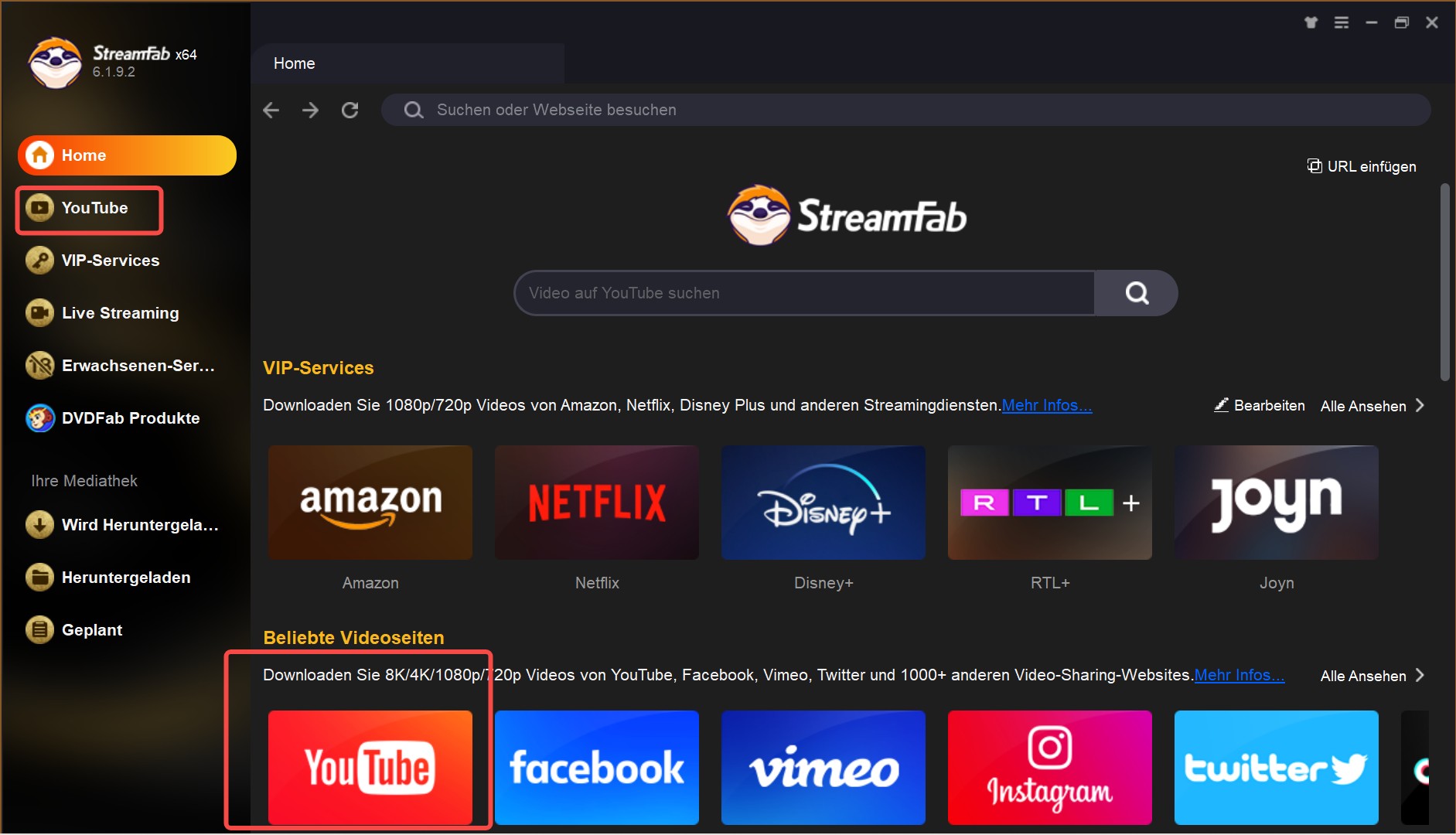 Schritte zum Herunterladen von YouTube-Videos mit StreamFab YouTube Downloader