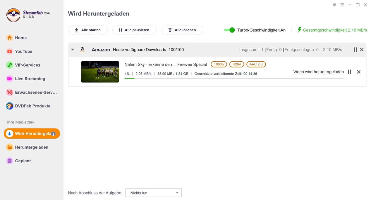 Schritte zum Amazon Freevee Video Download mit StreamFab Amazon Downloader