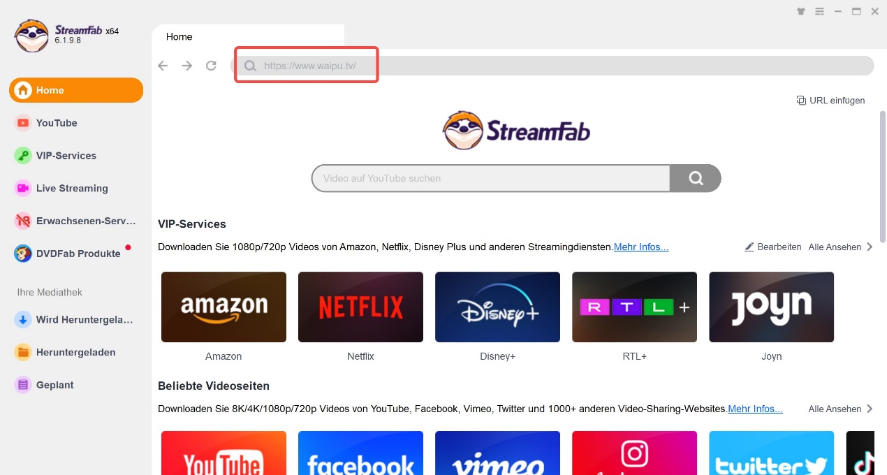 Anleitung zum Waipu TV ohne Werbung Anschauen mit StreamFab All-In-One