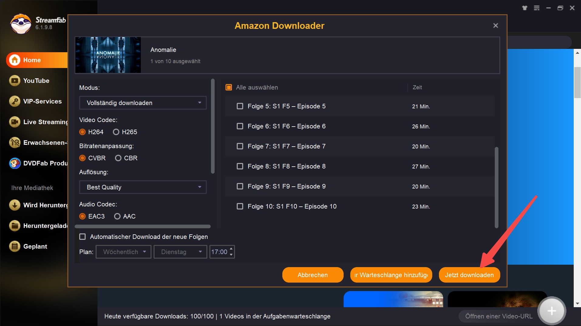 Anleitung zum DRM Entfernen: Mit StreamFab DRM M3U8 Video Downloader